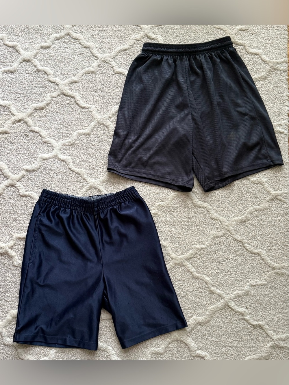 Athletic Works & MadSportsStuff Shorts Bundle Youth Boy’s 8-10 Navy Blue & Gray